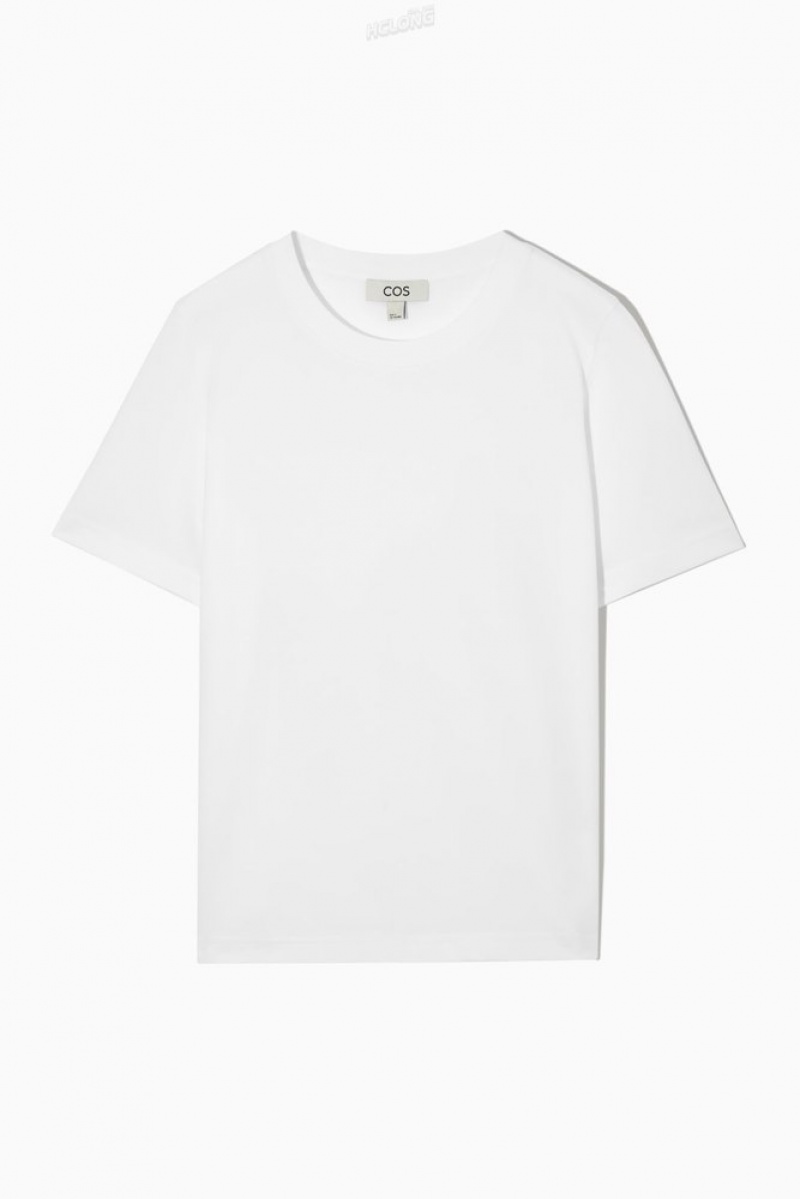 COS Regular Fit T-Shirt Blanche | 968507-XGR