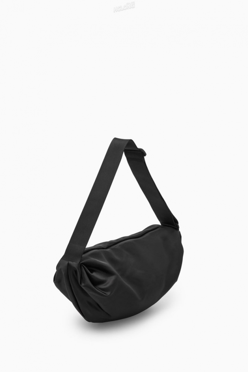 COS Rembourré Crossbody - Nylon Noir | 452067-SYK