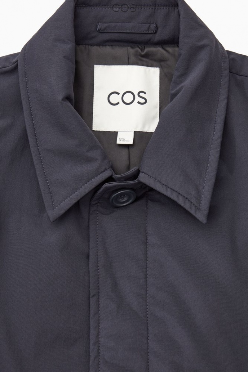 COS Rembourré Nylon Car Coat Bleu Marine | 378905-VTI