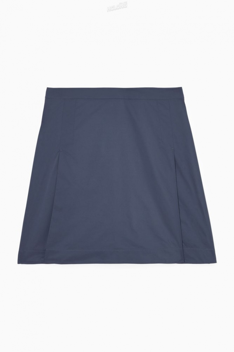 COS Shell-Panel A-Line Mini Skirt Noir | 304795-PIF