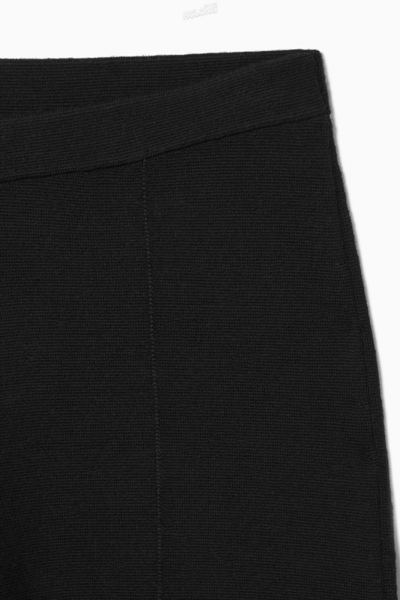 COS Slim-Fit Tricoté Pants Noir | 842670-FQA