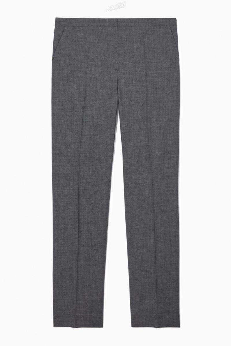 COS Slim Tailored Laine Pants Gray | 145802-JUL