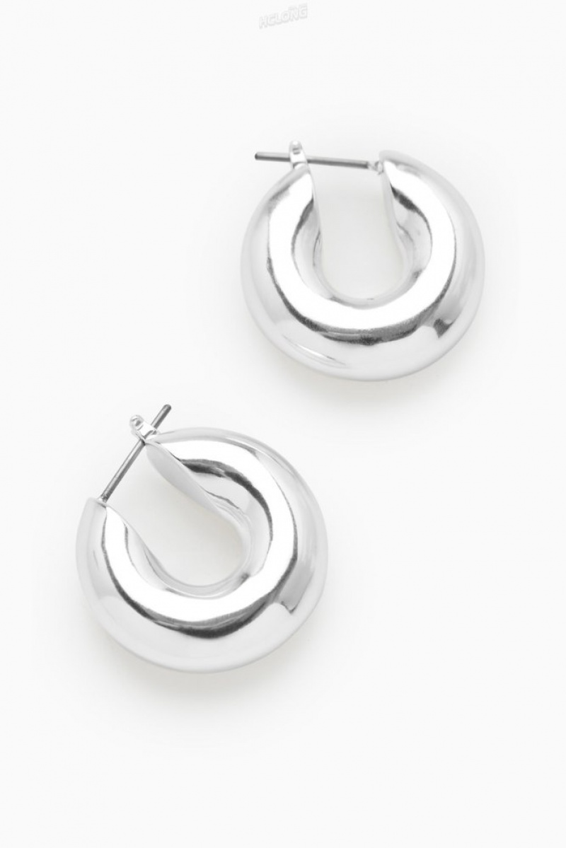 COS Small Chunky Hoop Earrings Doré | 082134-FYX