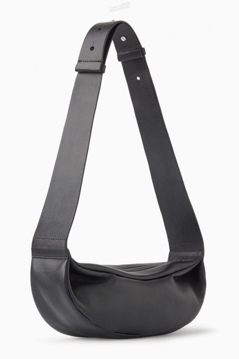 COS Swing Crossbody - Cuir Noir | 081325-OIP