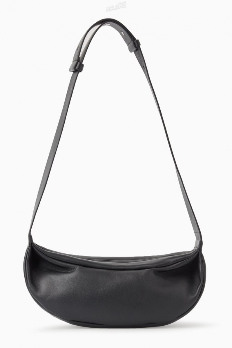 COS Swing Crossbody - Cuir Noir | 081325-OIP