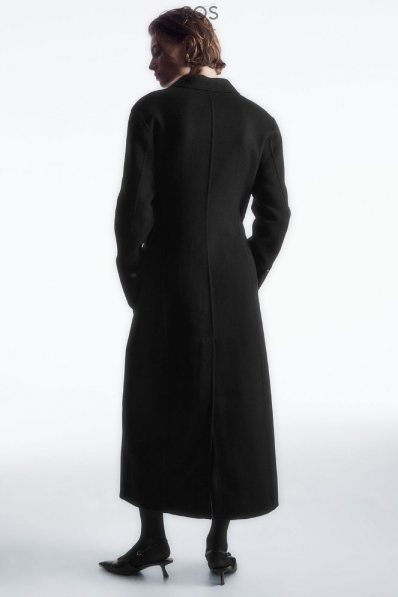 COS Tailored Double-Faced Laine Coat Noir | 054962-MWC