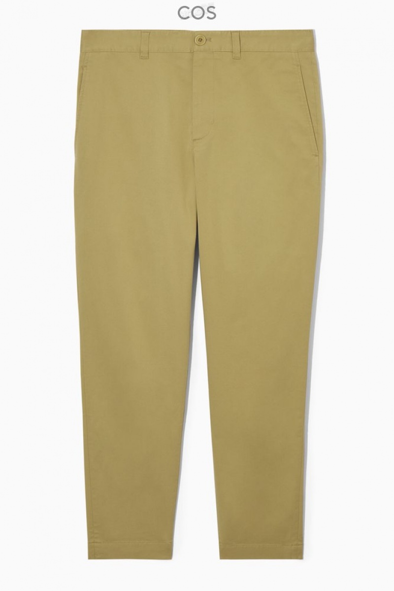 COS Tapered Twill Chinos Beige Foncé | 087321-BLX