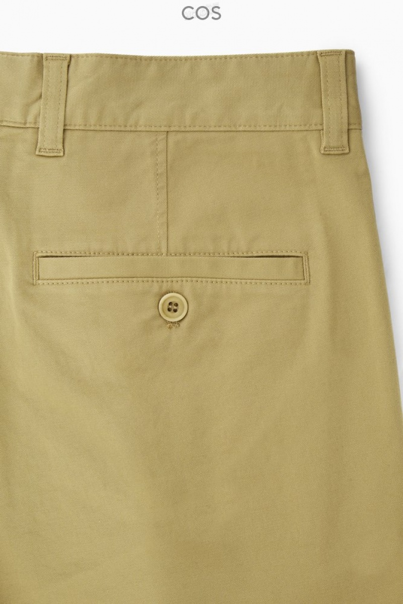 COS Tapered Twill Chinos Beige Foncé | 087321-BLX