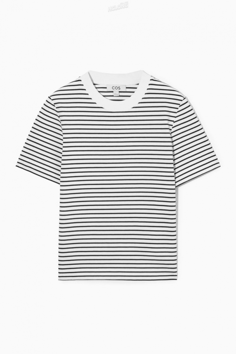 COS The Clean Cut T-Shirt Blanche | 402531-HXZ