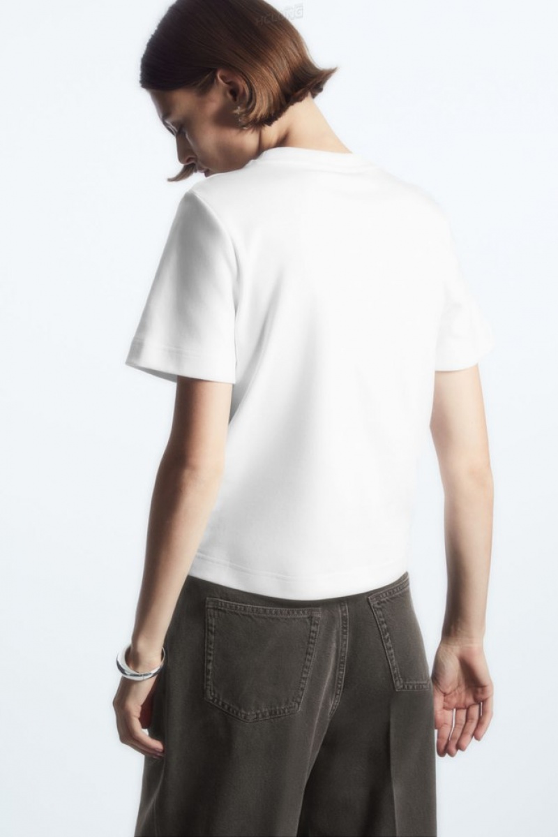 COS The Clean Cut T-Shirt Blanche | 681490-NCA