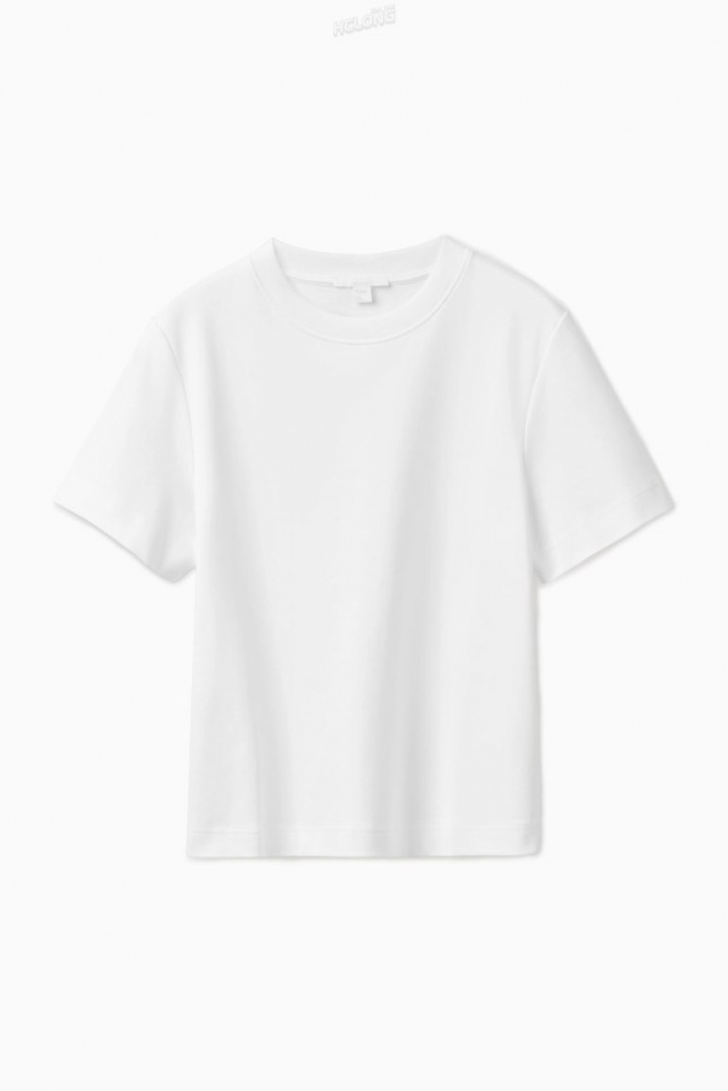 COS The Clean Cut T-Shirt Blanche | 681490-NCA