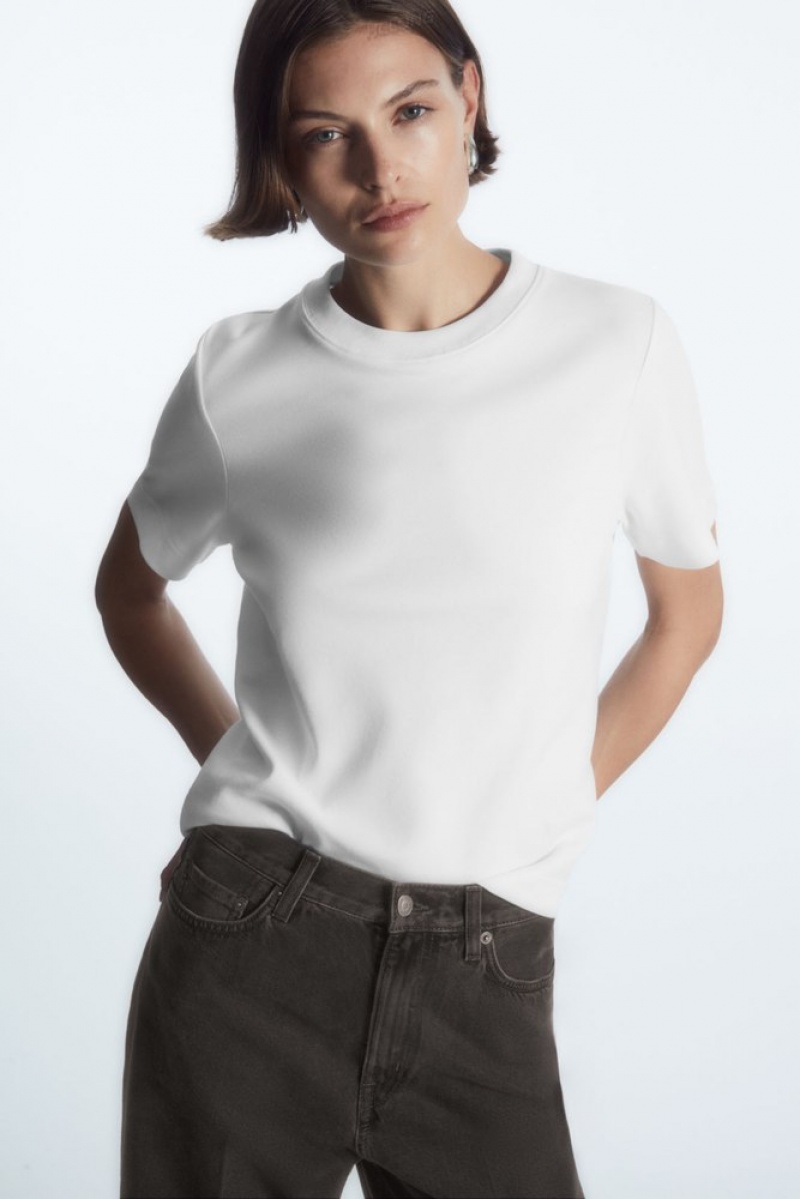 COS The Clean Cut T-Shirt Blanche | 681490-NCA