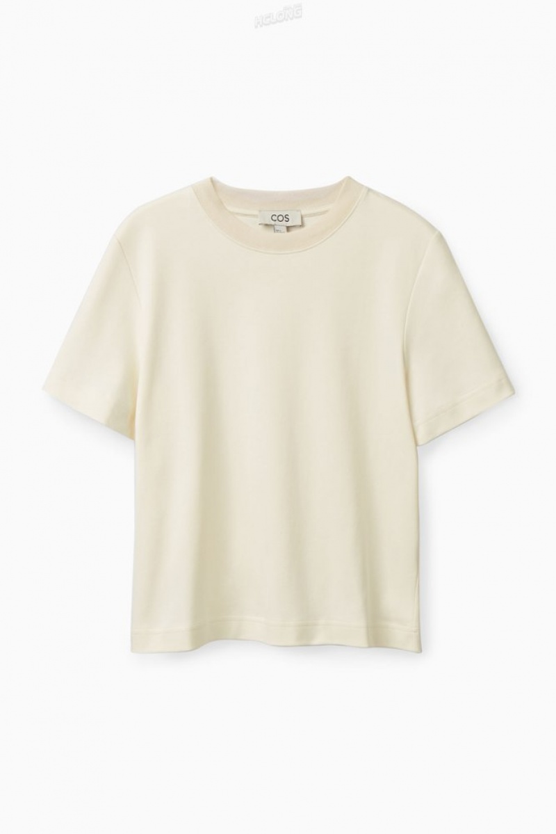 COS The Clean Cut T-Shirt Blanche | 914036-DJG