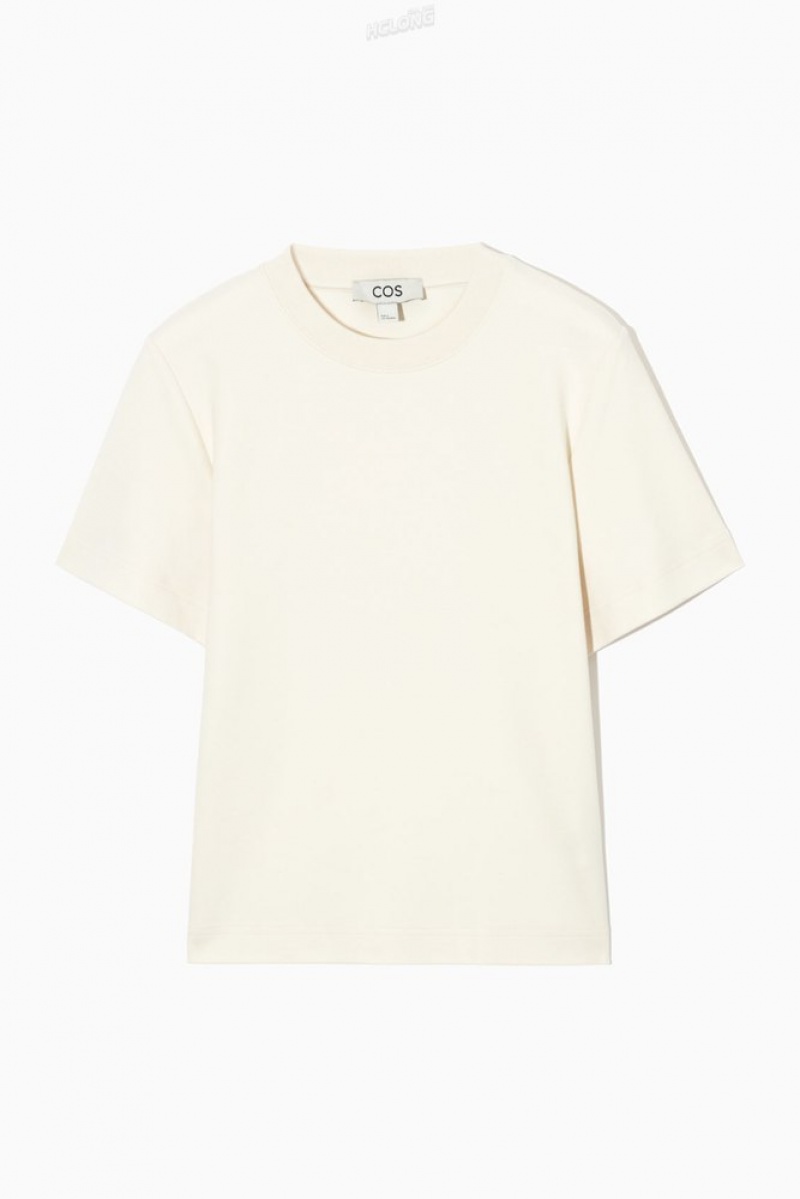 COS The Clean Cut T-Shirt Blanche | 914036-DJG