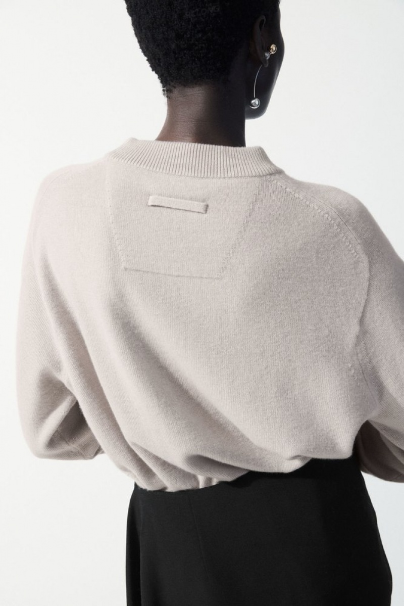 COS The Essential Cashmere Pull Beige | 320851-FLK