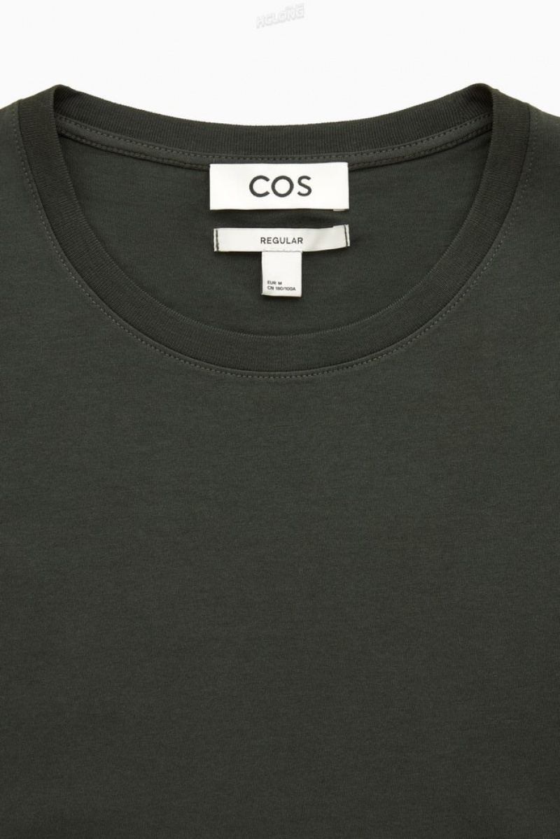 COS The Extra Fine T-Shirt Noir | 217564-YKH