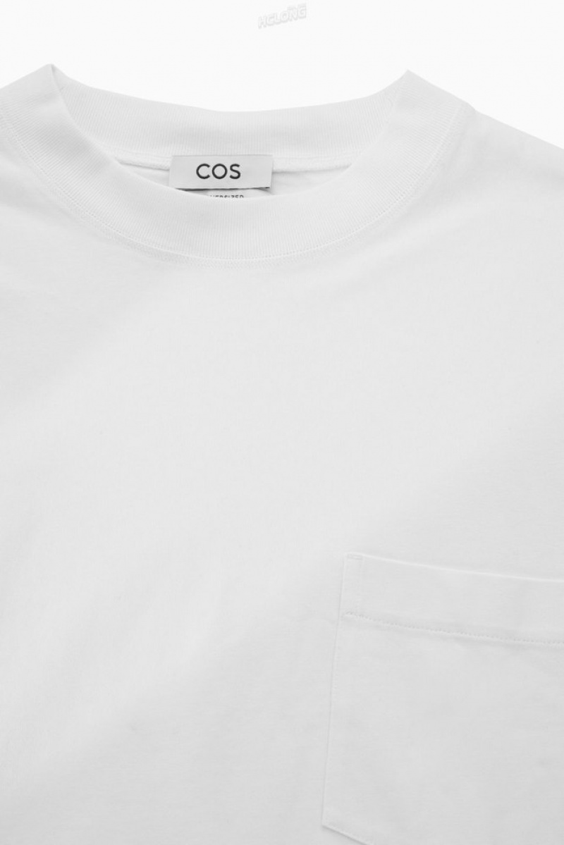 COS The Heavy Duty T-Shirt Blanche | 159748-XUF