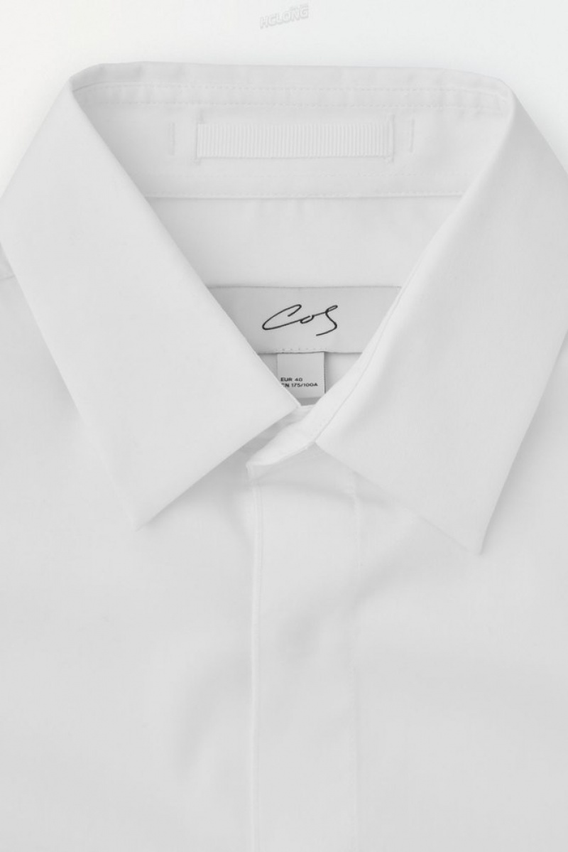 COS The Minimal Tailored Shirt Blanche | 128936-DTJ