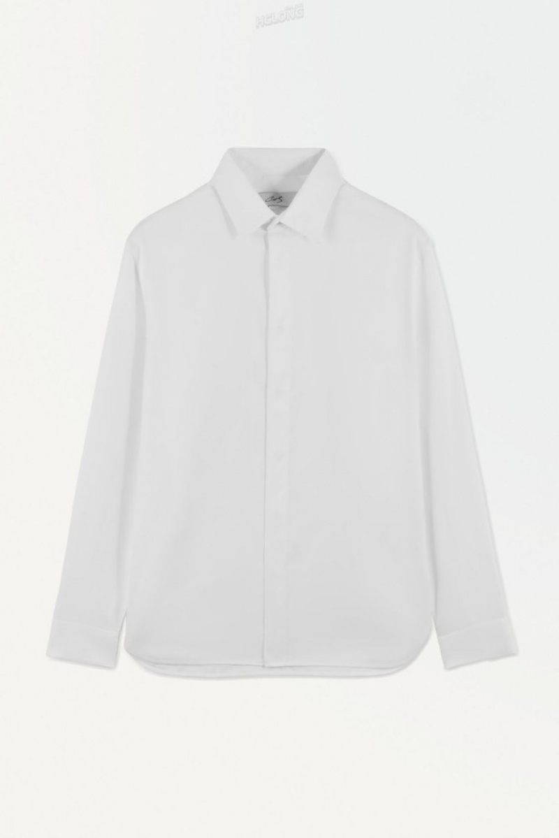 COS The Minimal Tailored Shirt Blanche | 128936-DTJ