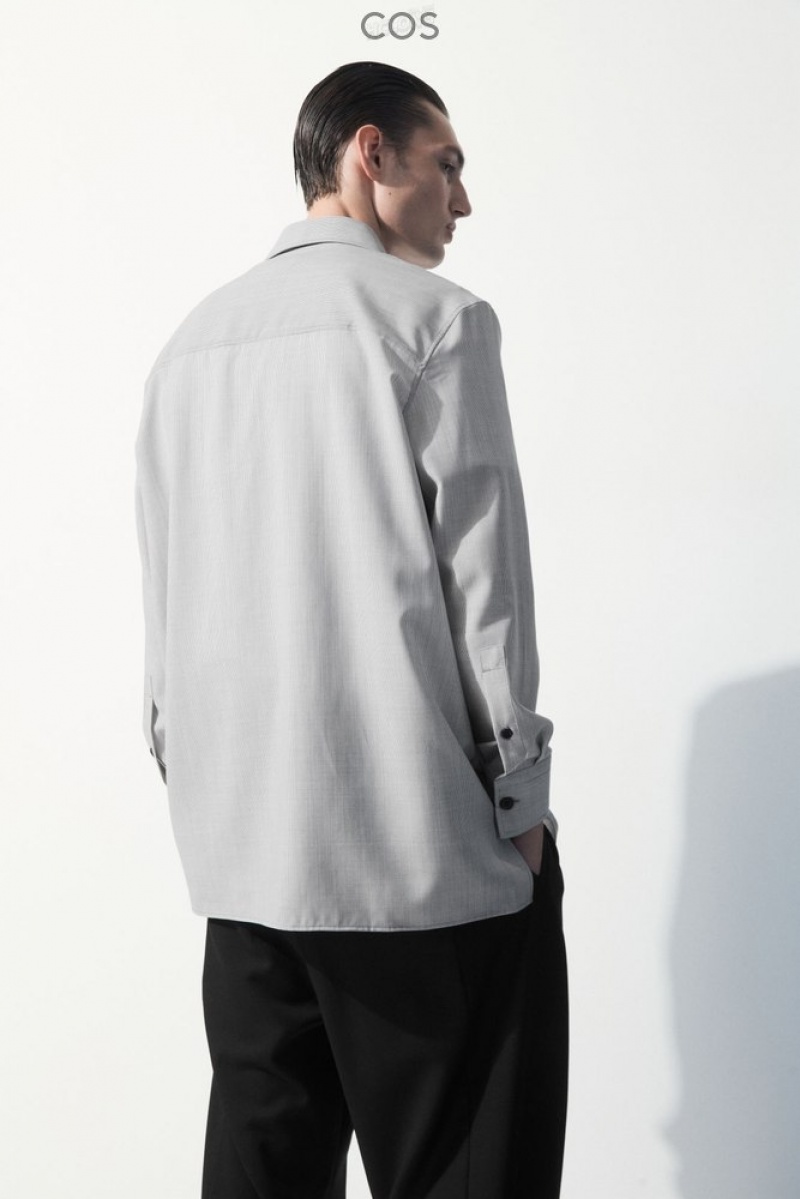 COS The Tailored Laine Shirt Noir Blanche | 961824-NUX