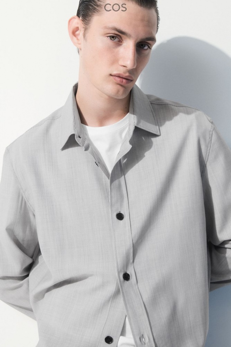 COS The Tailored Laine Shirt Noir Blanche | 961824-NUX