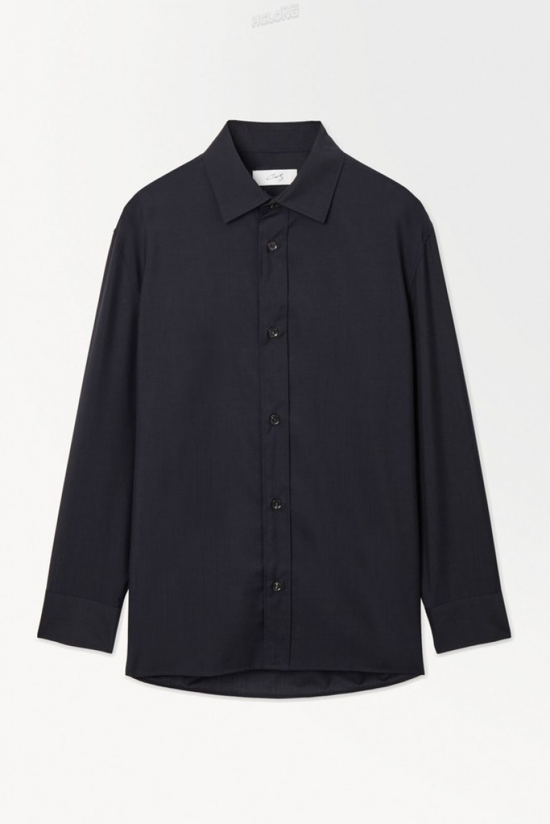 COS The Tailored Laine Shirt Noir Blanche | 803294-KXF