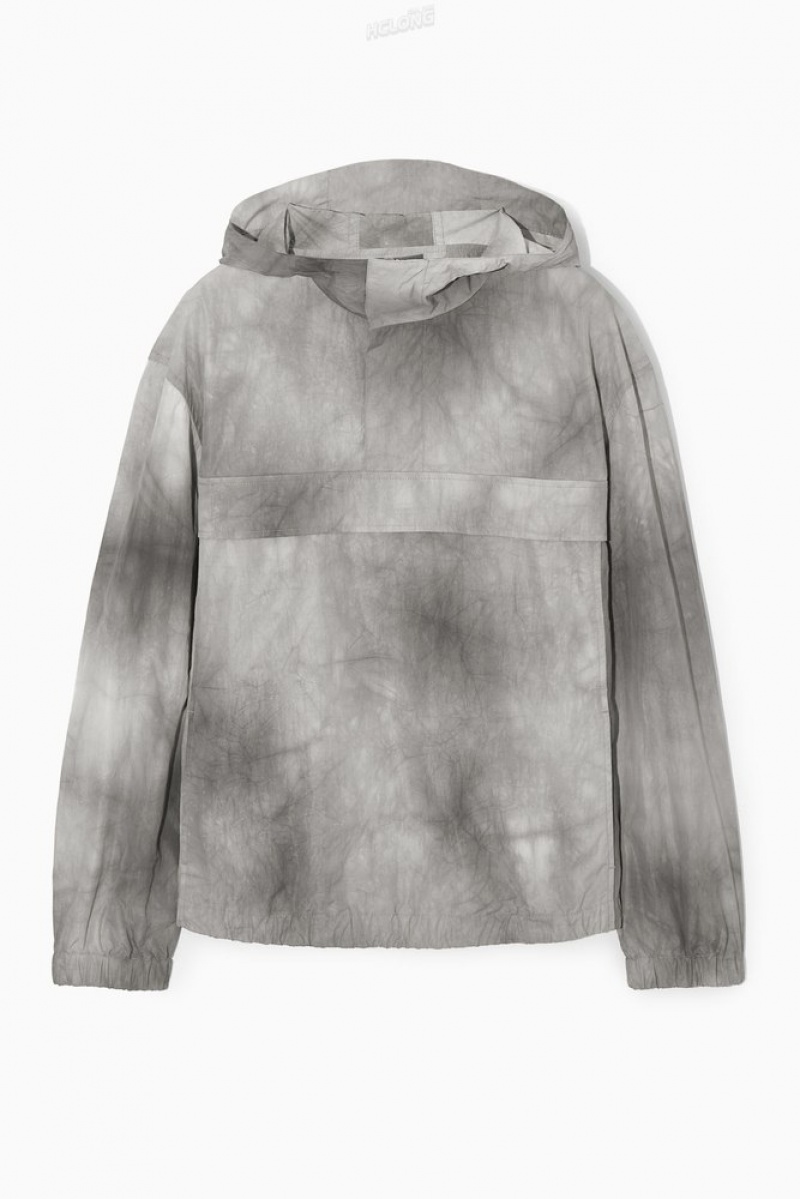 COS Tie-Dye Print Packable Windbreaker Gray / Tie-Dye Print | 186579-XTZ