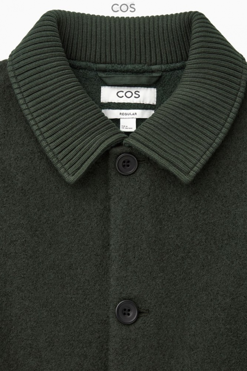 COS Tricoté-Collar Workwear Jacket Noir | 986241-UFK