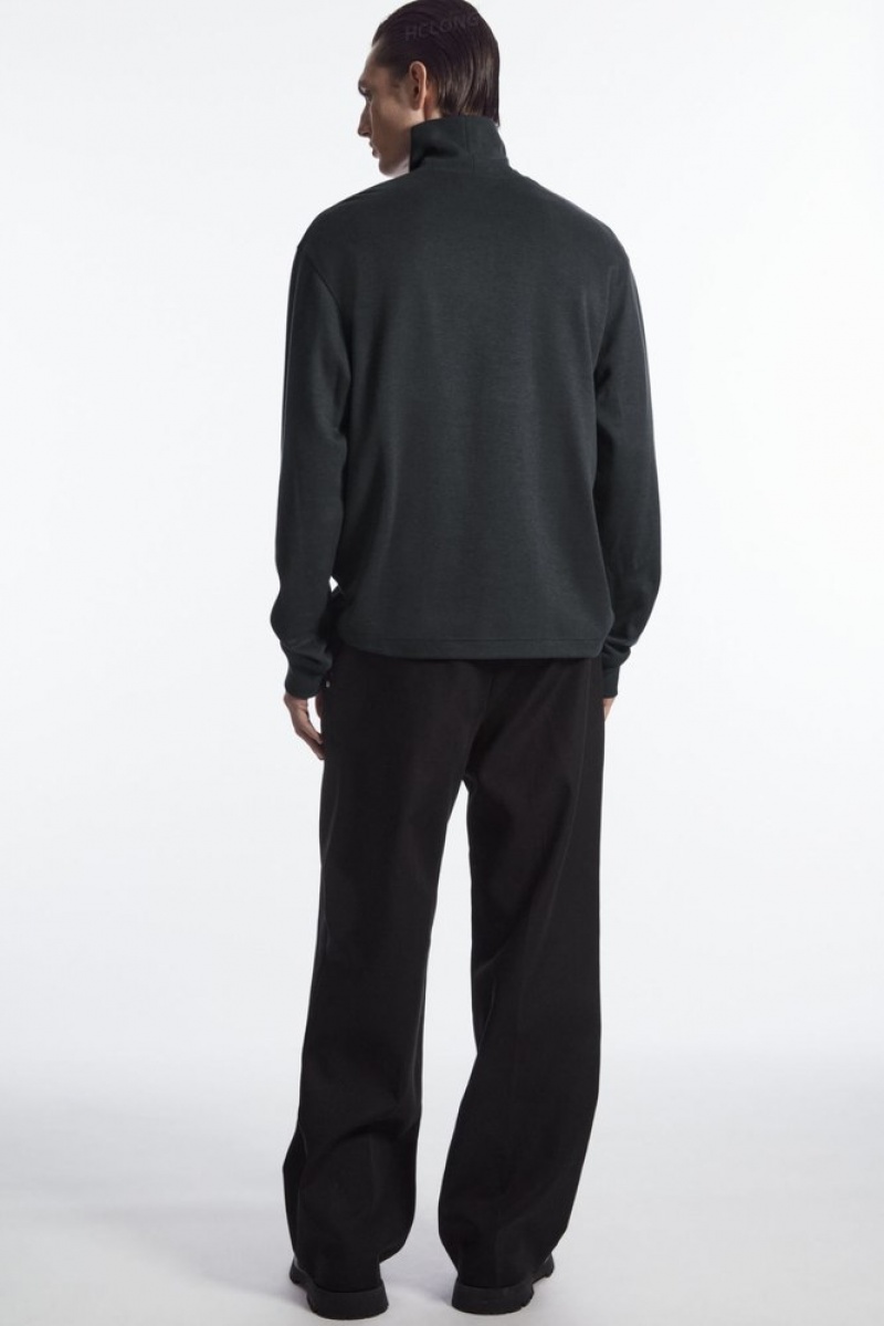 COS Turtleneck Sweatshirt Noir | 938167-ZBW