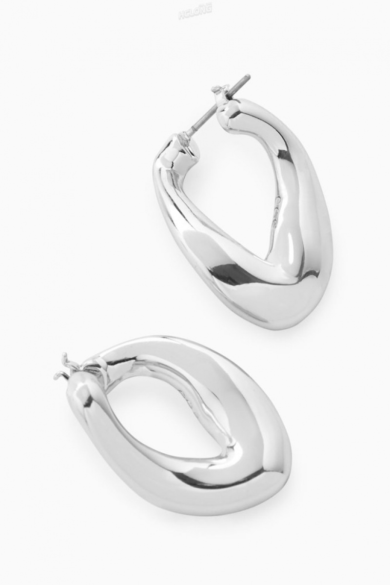 COS Twisted Hoop Earrings Doré | 874653-VNW