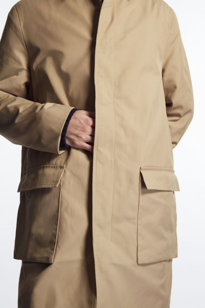 COS Utility Car Coat Beige | 658914-AHT