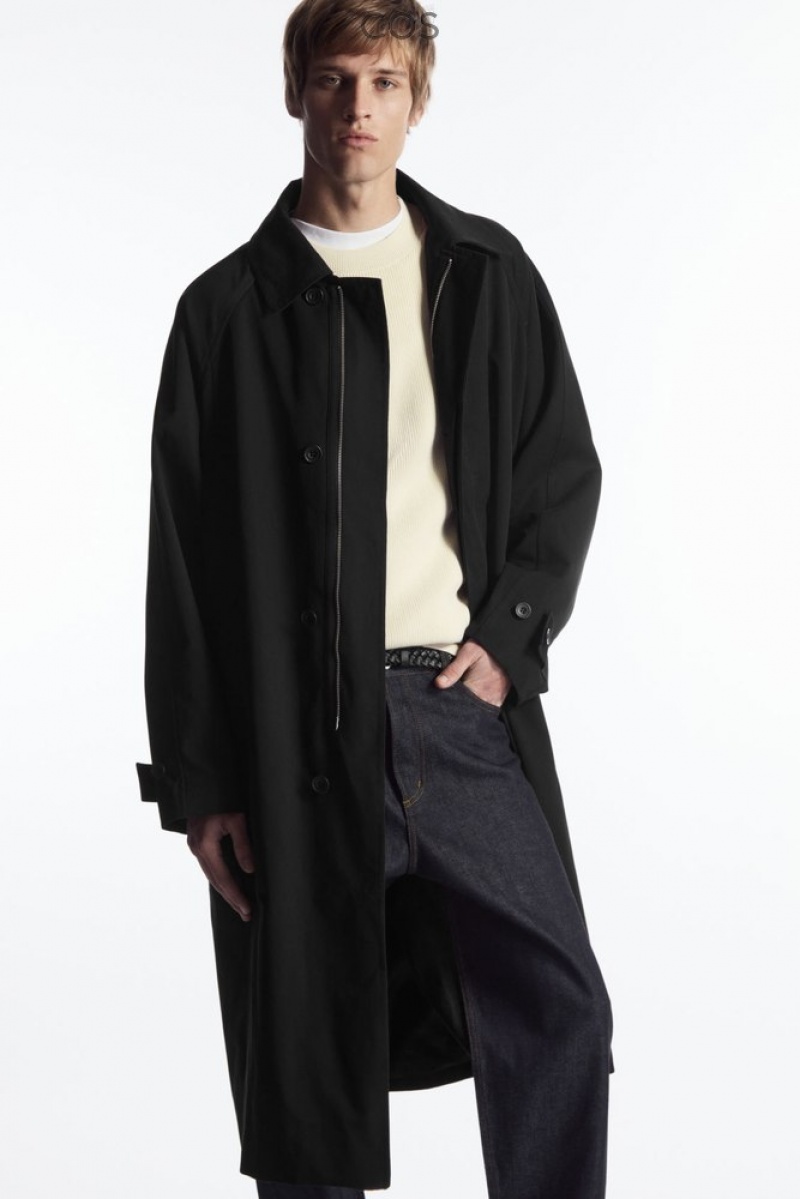 COS Utility Trench Coat Noir | 124958-BSC