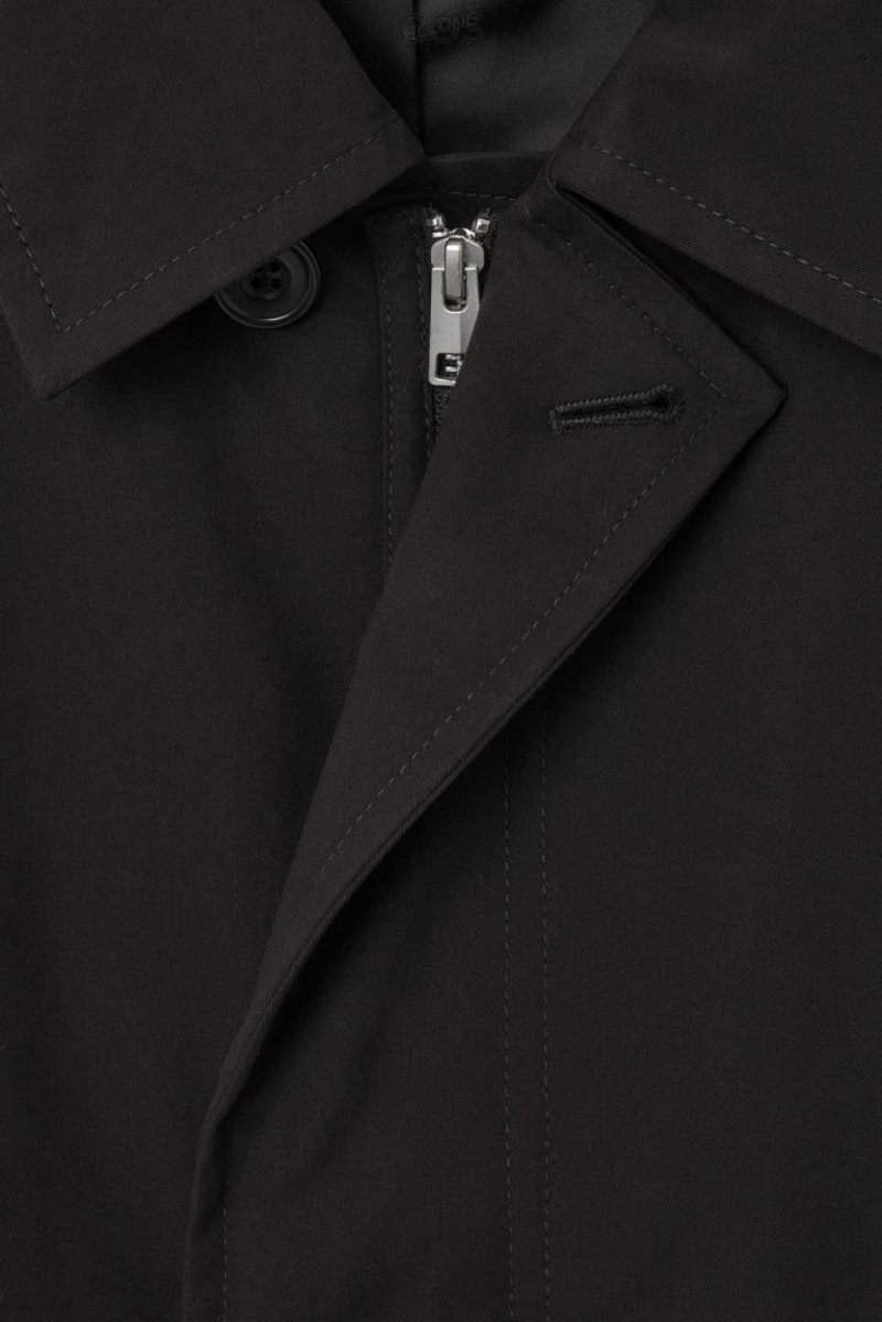 COS Utility Trench Coat Noir | 124958-BSC